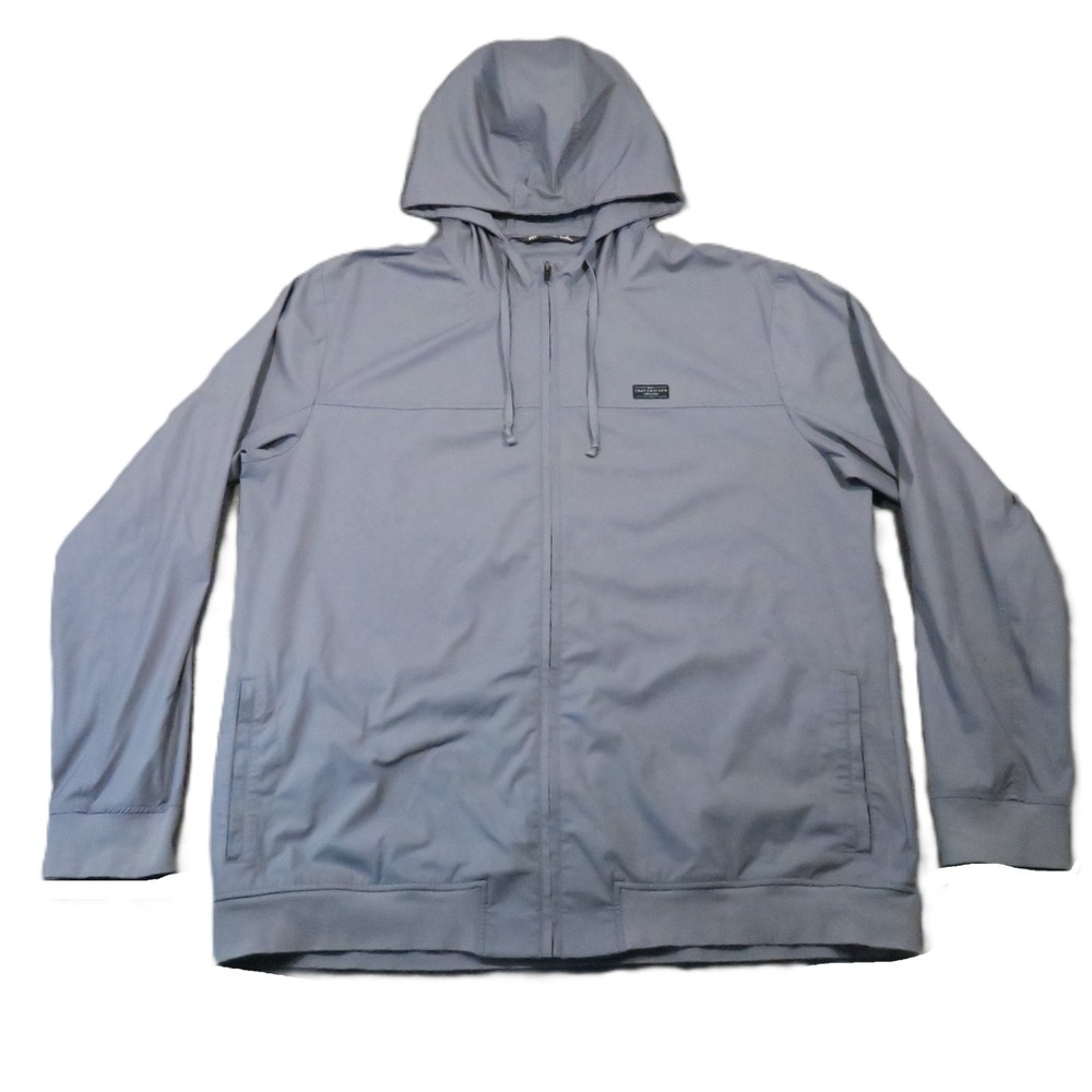 Travis Mathew Wanderlust Full Zip Jacket XL Gray Hooded Lightweight Athleisure